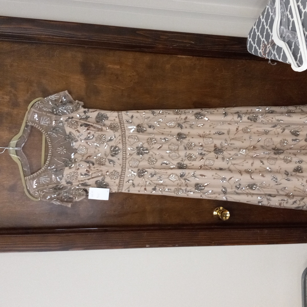 Size 10 beaded adrianna papell mother of the bride or groom gown.
